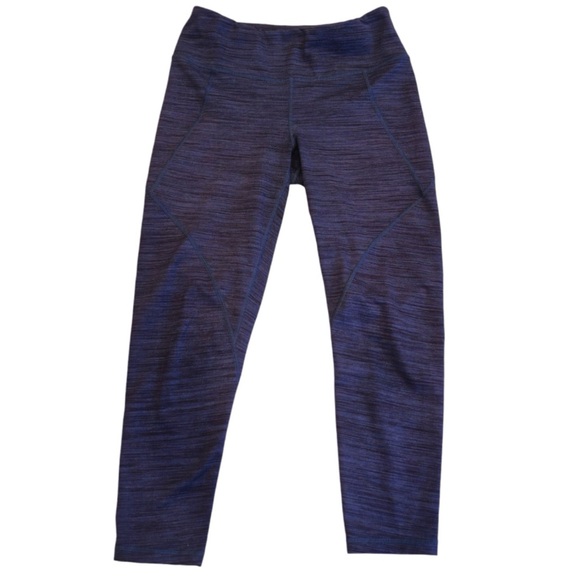 Patagonia Worn Wear Leggings Blue Space Dye Centered Crop Leggings Size Small - Picture 2 of 11